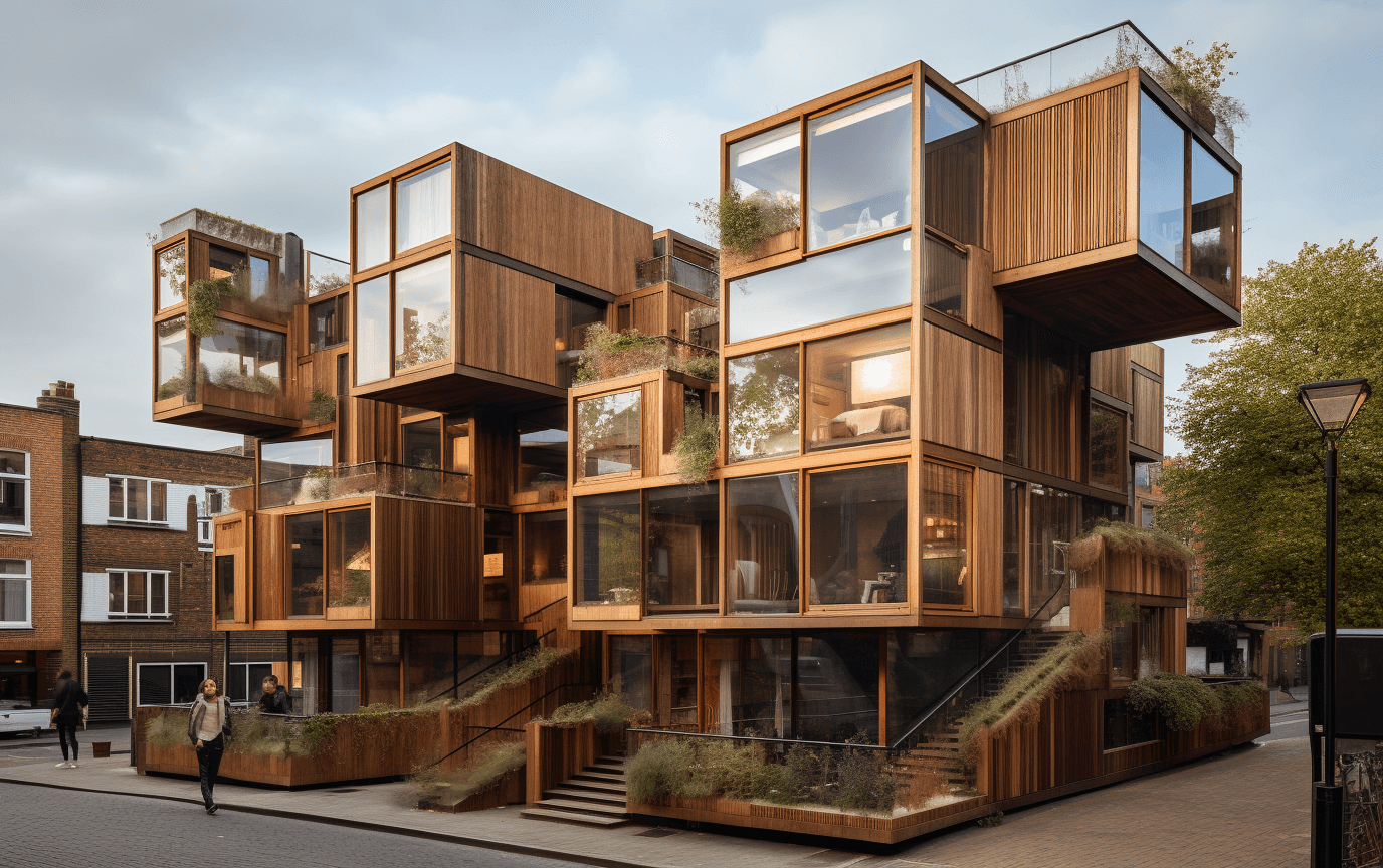 modern futuristic timber house