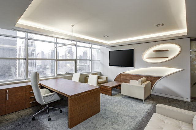 office table with seating area