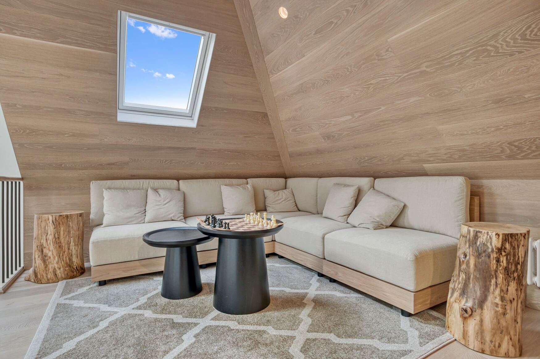 Wooden house interior 