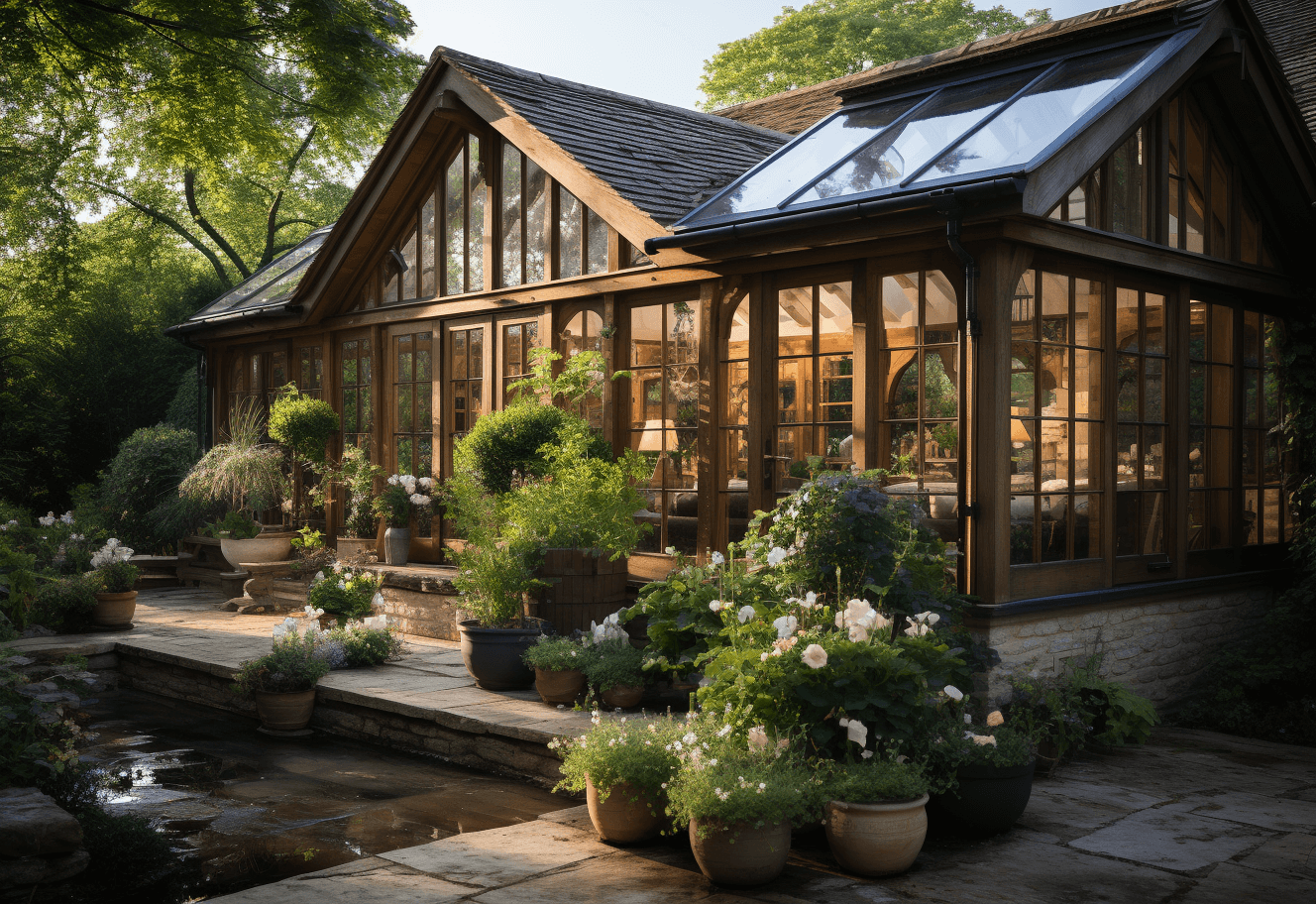 Wooden conservatory