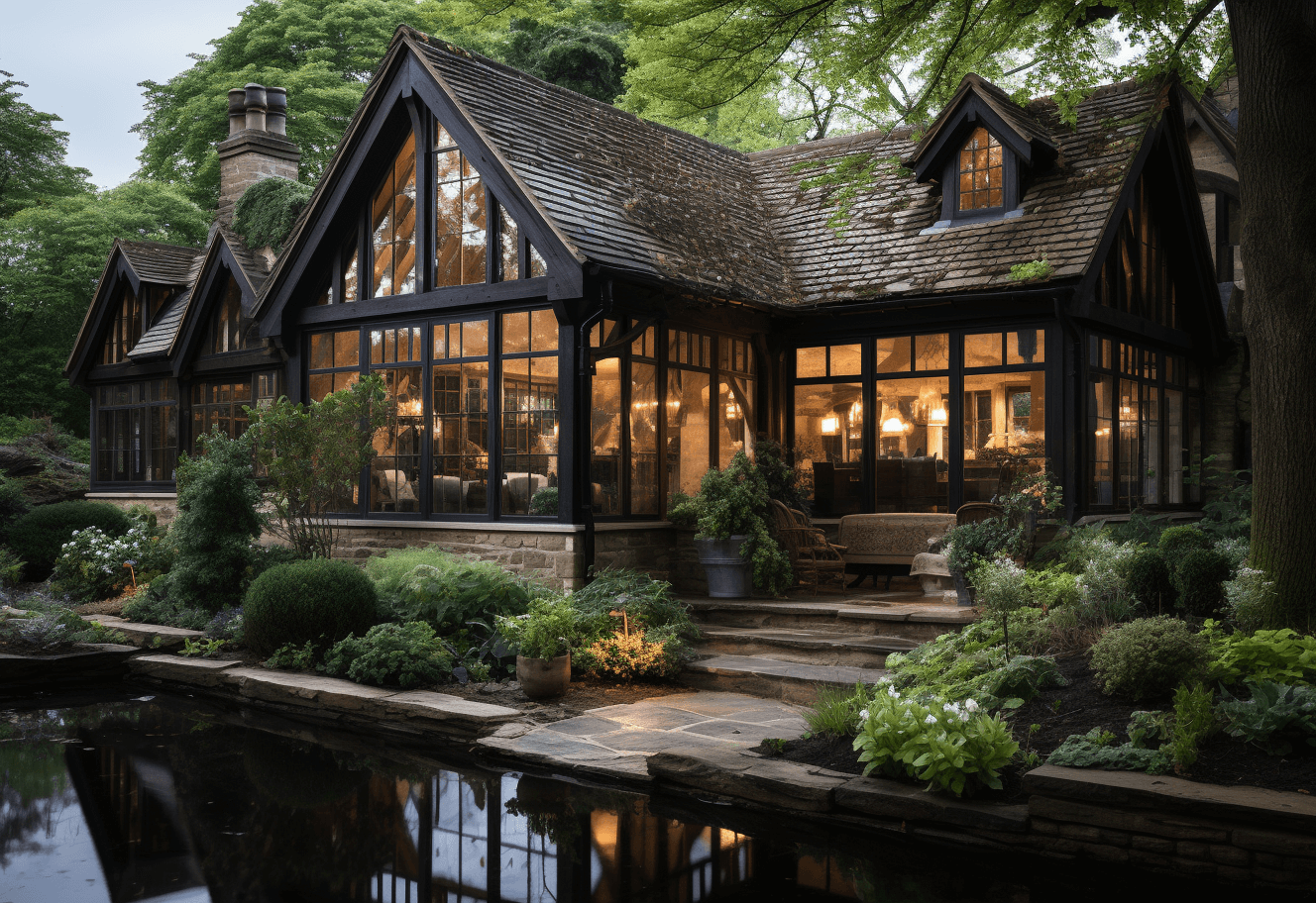 Summer house built using wood